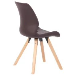 CLP Set Van 2 Eetkamerstoelen Luna Kunstleder Bruin -Puur Woood Winkel 1000095277 0102