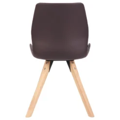CLP Set Van 2 Eetkamerstoelen Luna Kunstleder Bruin -Puur Woood Winkel 1000095277 0103