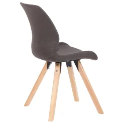 CLP Set Van 2 Eetkamerstoelen Luna Stof Grijs -Puur Woood Winkel 1000095279 0102