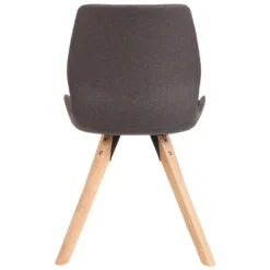 CLP Set Van 2 Eetkamerstoelen Luna Stof Grijs -Puur Woood Winkel 1000095279 0103