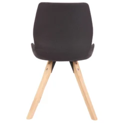 CLP Set Van 2 Eetkamerstoelen Luna Stof Zwart -Puur Woood Winkel 1000095308 0103