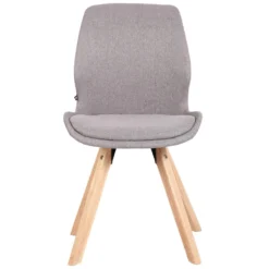 CLP Eetkamerstoel Luna Stof Zilverkleurig -Puur Woood Winkel 1000095314 0102