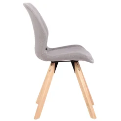 CLP Eetkamerstoel Luna Stof Zilverkleurig -Puur Woood Winkel 1000095314 0103