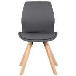 CLP Eetkamerstoel Luna Kunstleder Grijs -Puur Woood Winkel 1000095321 0102