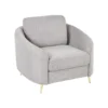 Beliani Fauteuil TROSA - Grijs Polyester
