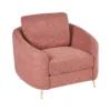 Beliani Fauteuil TROSA - Roze Polyester
