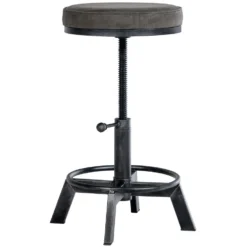 CLP Hocker Destin Kunstleder Zilverkleurig -Puur Woood Winkel 1000095340 0103