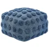 Beliani Poef VISHVI - Blauw Katoen