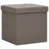 VidaXL Opbergkruk Inklapbaar Kunstlinnen Taupe