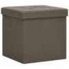 VidaXL Opbergkruk Inklapbaar Kunstlinnen Bruin