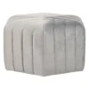 Beliani Poef MURIETTA - Grijs Fluweel