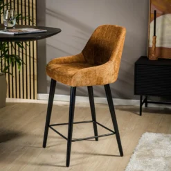 Zalko Barkruk Roman - Stof - Geel -Puur Woood Winkel 1000096131 0101