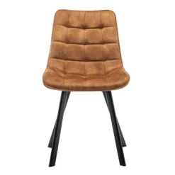 Furnihaus Eetkamerstoel Felix Velvet Geel -Puur Woood Winkel 1000096623 0102