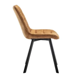 Furnihaus Eetkamerstoel Felix Velvet Geel -Puur Woood Winkel 1000096623 0103