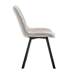 Furnihaus Eetkamerstoel Felix Boucle Taupe -Puur Woood Winkel 1000096632 0103