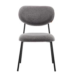 Furnihaus Eetkamerstoel Amalia Teddy Grijs -Puur Woood Winkel 1000096644 0102