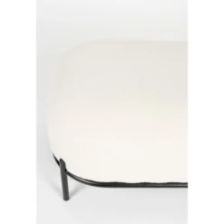 Puur Kalve Hocker - Rechthoek - Stof - Wit 6 Puur Kalve Hocker - Rechthoek - Stof - Wit -Puur Woood Winkel 1000096844 0103