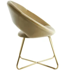 Antony Eetkamerstoel Velvet - Stof - Goudkleurig -Puur Woood Winkel 1000096979 0103