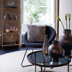 Antony Eetkamerstoel Bouclé - Stof - Zwart -Puur Woood Winkel 1000096986 0103