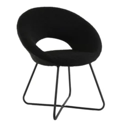 Antony Eetkamerstoel Bouclé - Stof - Zwart