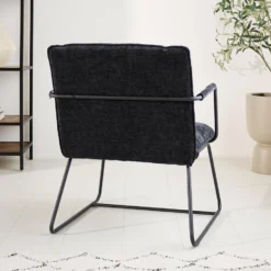 Fauteuil Hailey Zwart Chenille - Stof - Zwart -Puur Woood Winkel 1000097051 0102
