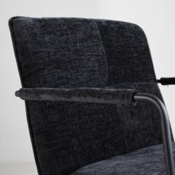 Fauteuil Hailey Zwart Chenille - Stof - Zwart -Puur Woood Winkel 1000097051 0103