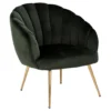 Sohome Fauteuil Garrick - Velvet - Dark Green/Gold