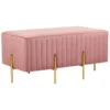 Beliani Hocker DAYTON - Roze Fluweel