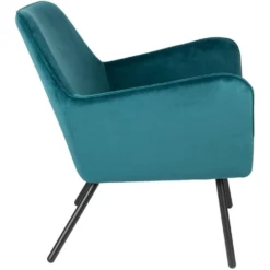 Puur Berg Fauteuil Velvet - Stof - Blauw -Puur Woood Winkel 1000098379 0103