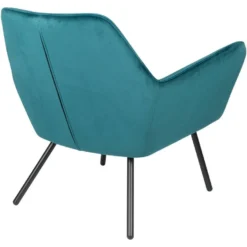 Puur Berg Fauteuil Velvet - Stof - Blauw -Puur Woood Winkel 1000098379 0104