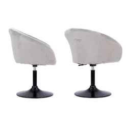 Happy Garden Stoelen GABIN - Grijs - Velvet -Puur Woood Winkel 1000099365 0102