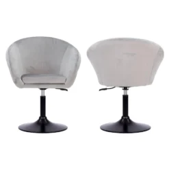 Happy Garden Stoelen GABIN - Grijs - Velvet -Puur Woood Winkel 1000099365 0103