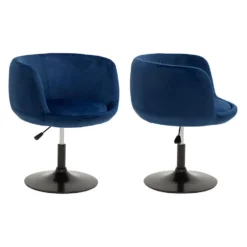 Happy Garden Stoelen NOLAN - Blauw - Velvet -Puur Woood Winkel 1000099401 0102