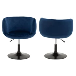 Happy Garden Stoelen NOLAN - Blauw - Velvet -Puur Woood Winkel 1000099401 0103