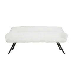 Hoyz - Eetkamerbank Plooi 180cm - Boucle - Wit