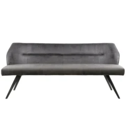 Diego Eetkamerbank Velvet - Stof - Grijs