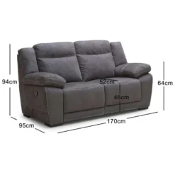 Bank Dean 2-zits - Antraciet -Puur Woood Winkel 10100916 9600