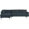 WOOOD Hoekbank Arwin Links - Staalblauw