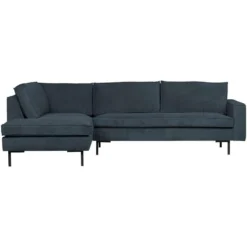 WOOOD Hoekbank Arwin Links - Staalblauw