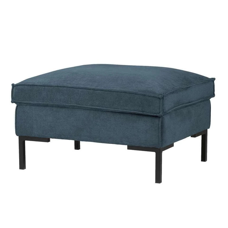 WOOOD Hocker Arwin - Staalblauw - 51x80x60 Cm 2 WOOOD Hocker Arwin - Staalblauw - 51x80x60 Cm - Afbeelding 2