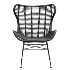 Fauteuil Jasmine - Rotan - Zwart