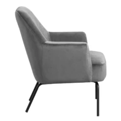 Fauteuil Hamburg - Fluweel - Donkergrijs -Puur Woood Winkel 10207453 8000