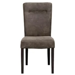 Eetkamerstoel Yvo - Lederlook - Bruin