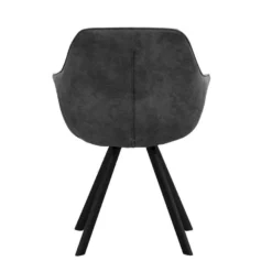 Eetkamerstoel Bas - Stof - Grijs -Puur Woood Winkel 10302432 0900