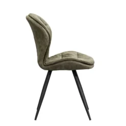 Eetkamerstoel Lenn - Stof - Olijfgroen -Puur Woood Winkel 10302534 8000
