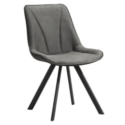 Eetkamerstoel Bas - Stof Cowboy - Grijs