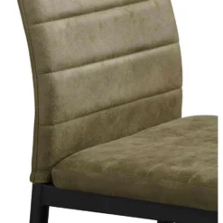 Eetkamerstoel Rowin - Stof - Olijfgroen -Puur Woood Winkel 10302652 9001