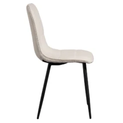 Eetkamerstoel Mimosa - Stof - Crème -Puur Woood Winkel 10302685 8000