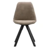 Eetkamerstoel Senja - Stof - Mokka - Zwart Hout