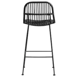 Barkruk Justin - Rotan - Zwart -Puur Woood Winkel 11100452 0900